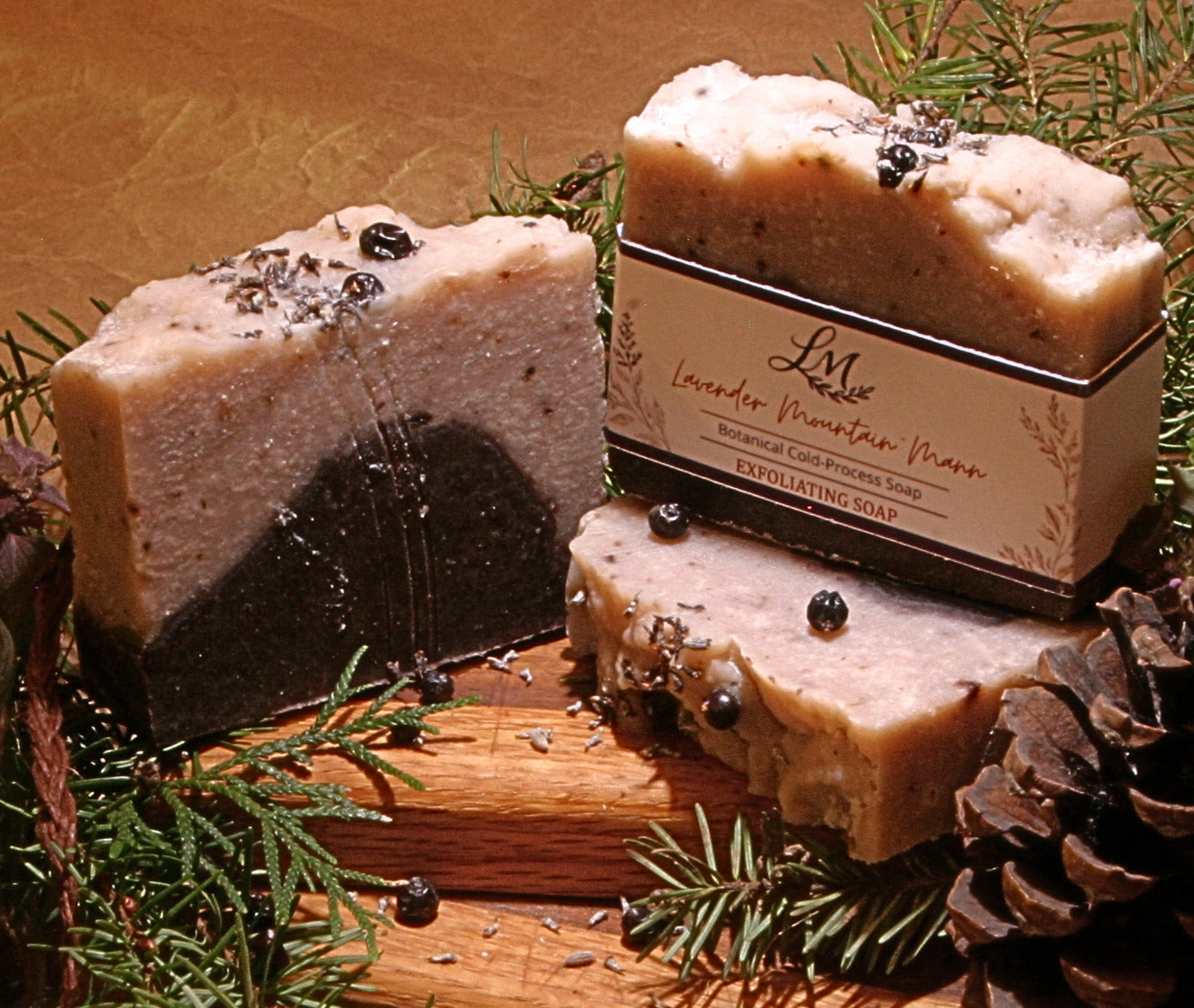 Lavender Mountain Mann Cold Process Soap Bar